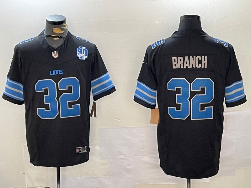 Men Detroit Lions 32 Branch Black three generations 2024 Nike Limited NFL Jersey style 3